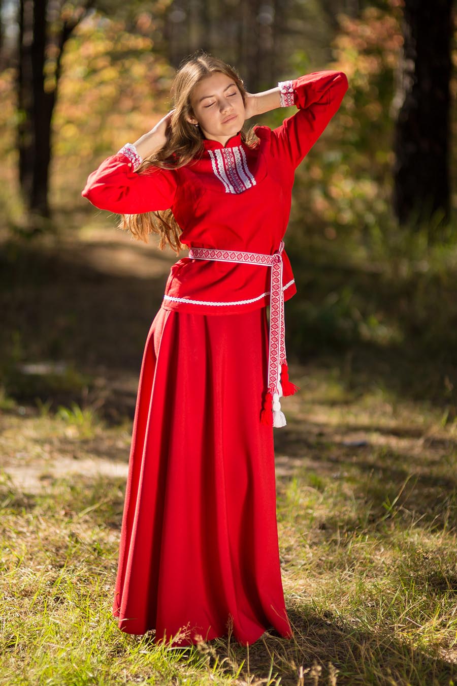 Underwear Women in Slavic costumes in Duntai